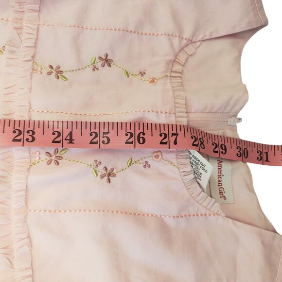 American Girl Petal Pink Floral Ruffle Dress Size 12 PINK 100% Cotton Retired - Picture 13 of 14